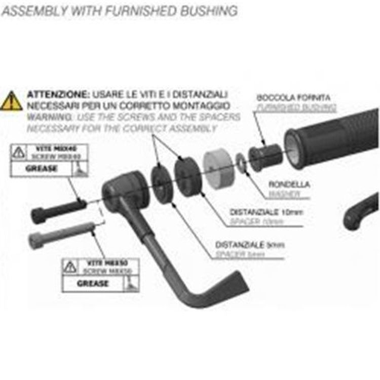 Rizoma Bar End Mirror / Pro Guard Adapter LP305