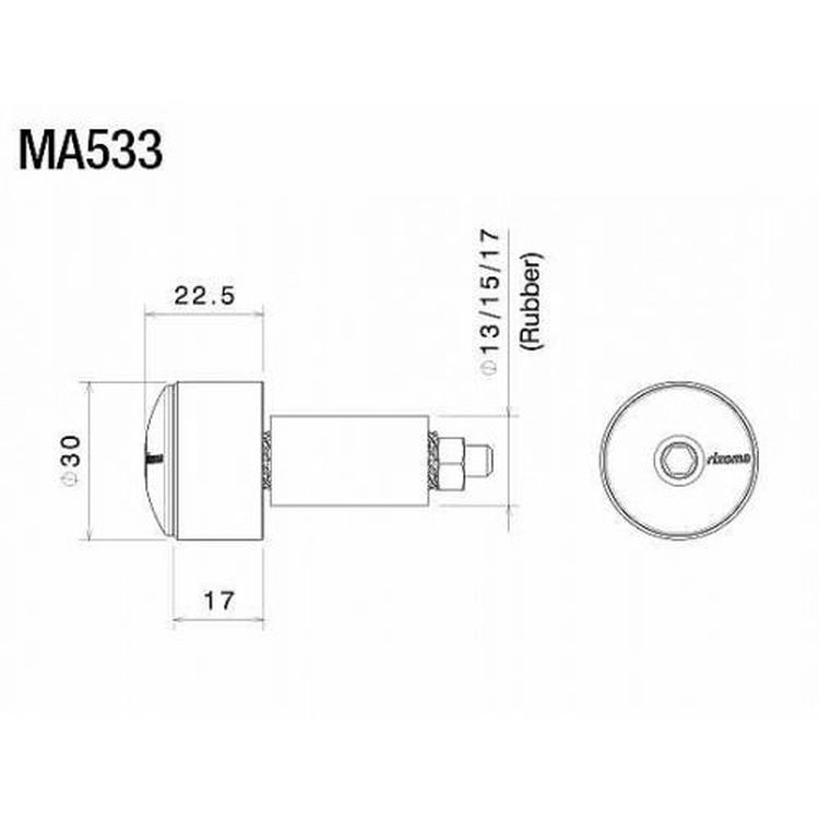 Rizoma Racing 2 Bar Ends