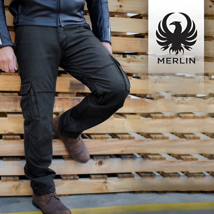 Merlin Men's Portland Cargo Jeans - Black
