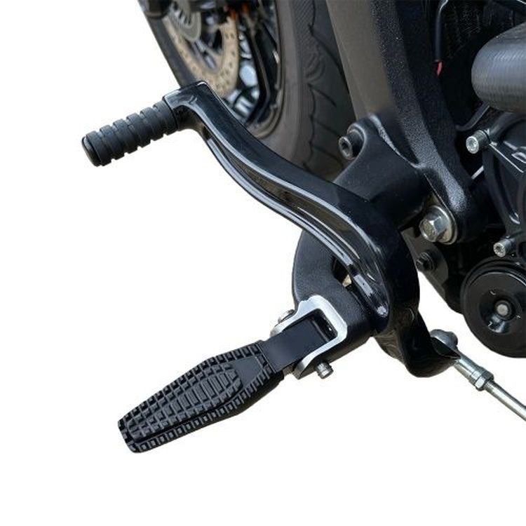 Indian Scout Bobber Footrests and Controls Moore Speed Racing