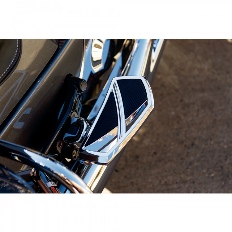 Kuryakyn 8893 Adattatori Per Pedane Moto - Scanalati, Nero Satinato - Per Indian E Victory - 1 Paio