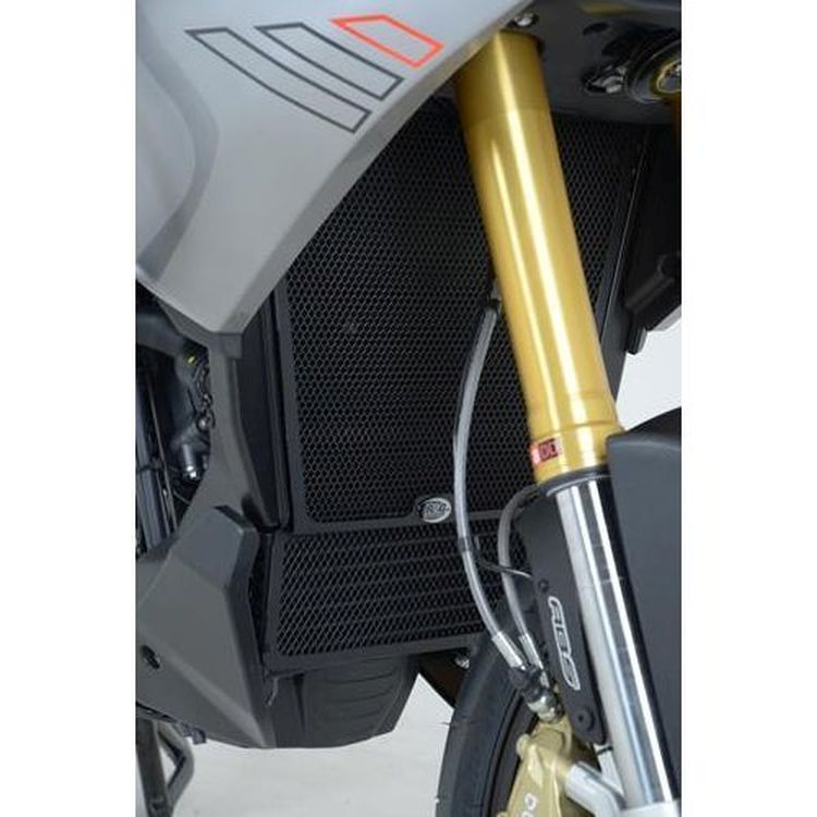 Radiator & Oil Cooler Guard, BLACK - Aprilia Caponord 1200 - Moore ...