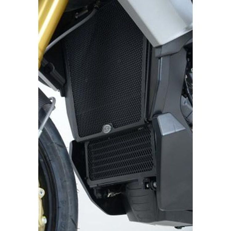 Radiator & Oil Cooler Guard, BLACK - Aprilia Caponord 1200