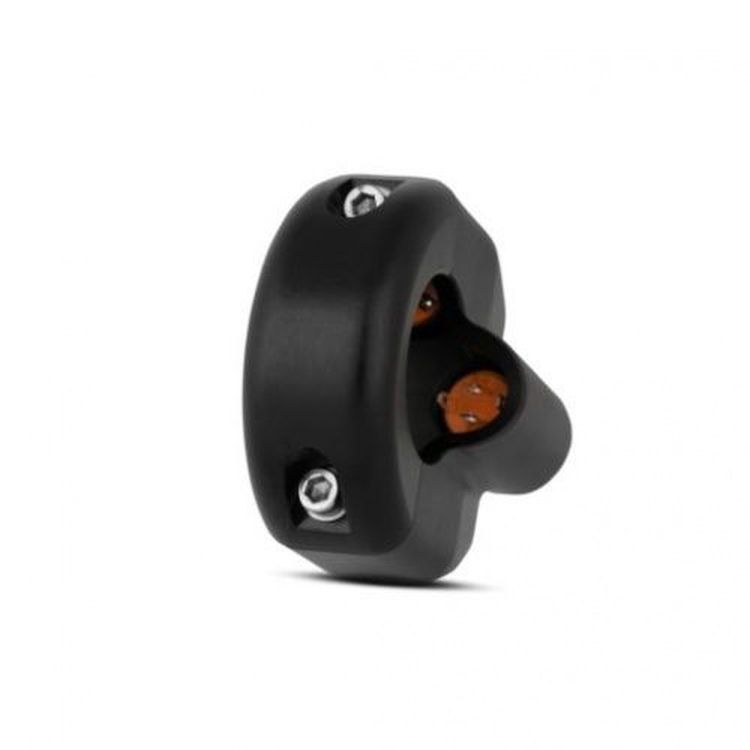 Rebelmoto 4 LED Button Billet Black Handlebar Switch Gear