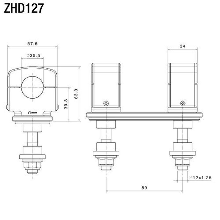 Rizoma 25.4mm riser, Black ZHD127BM