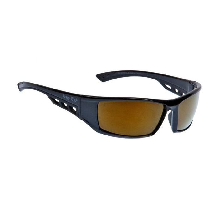 Ugly Fish Riderz Lifestyle Riding Sunglasses - Matt Black Frame & Gold Lens