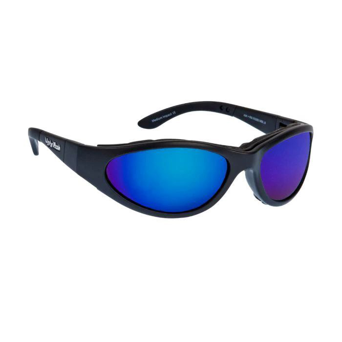 Ugly Fish Glide Riding Sunglasses - Matt Black Frame & Blue Revo Lens