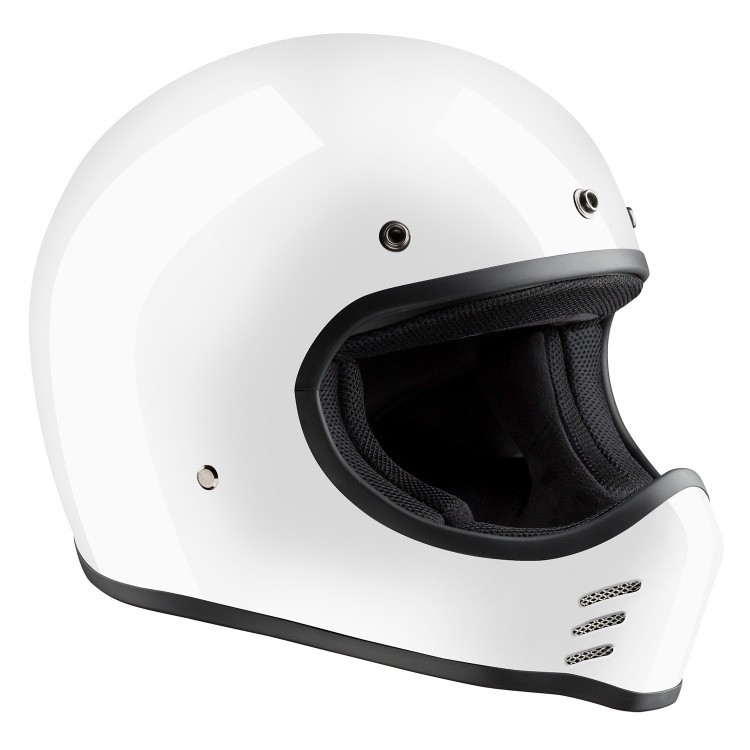 Bandit Historic Motocross Helmet - White
