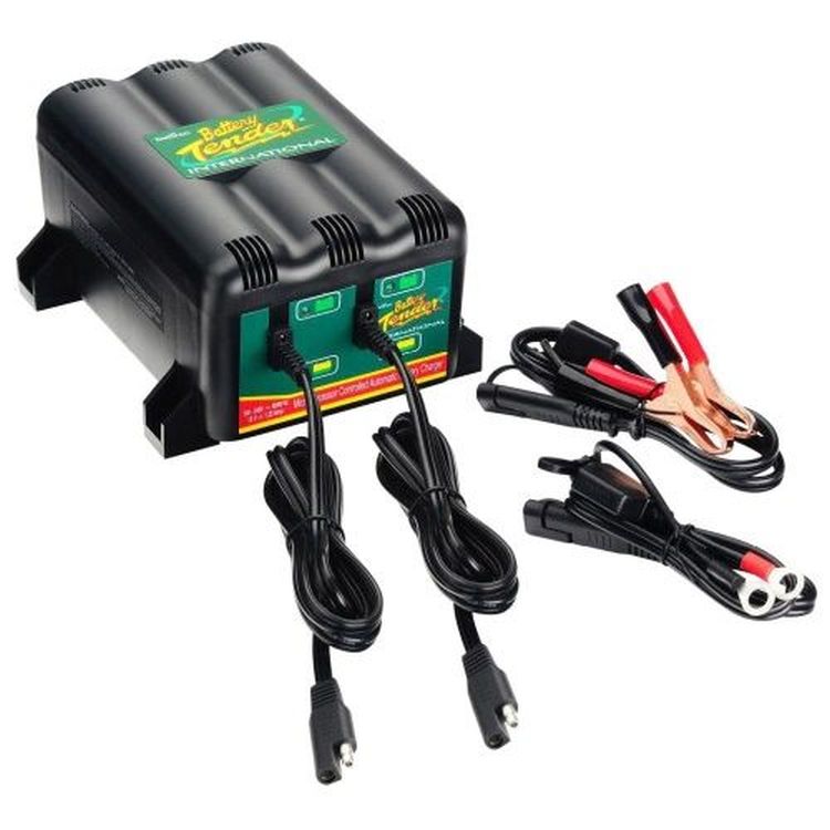 Motorcycle Battery Tender 1.25A 2 Bank Battery Charger