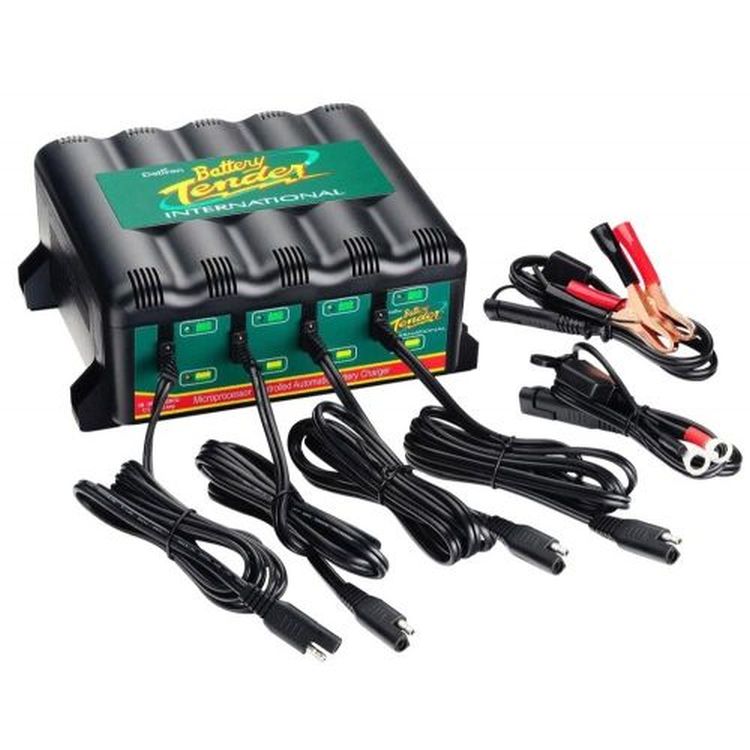 Motorcycle Battery Tender 1.25A 4 Bank Battery Charger