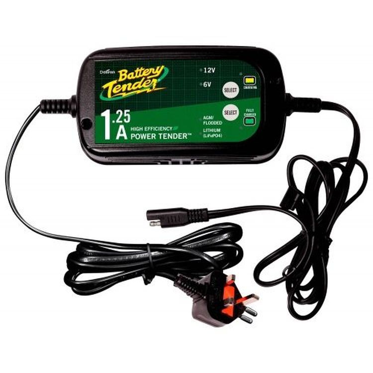 Motorcycle Battery Tender Power Tender Dual Selectable 1.25A Battery Charger