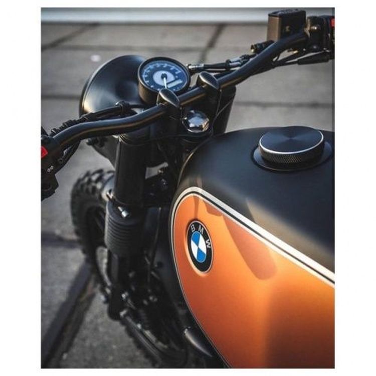 BMW Airhead Billet Anodized Black Fuel Tank Cap Kit by Motone