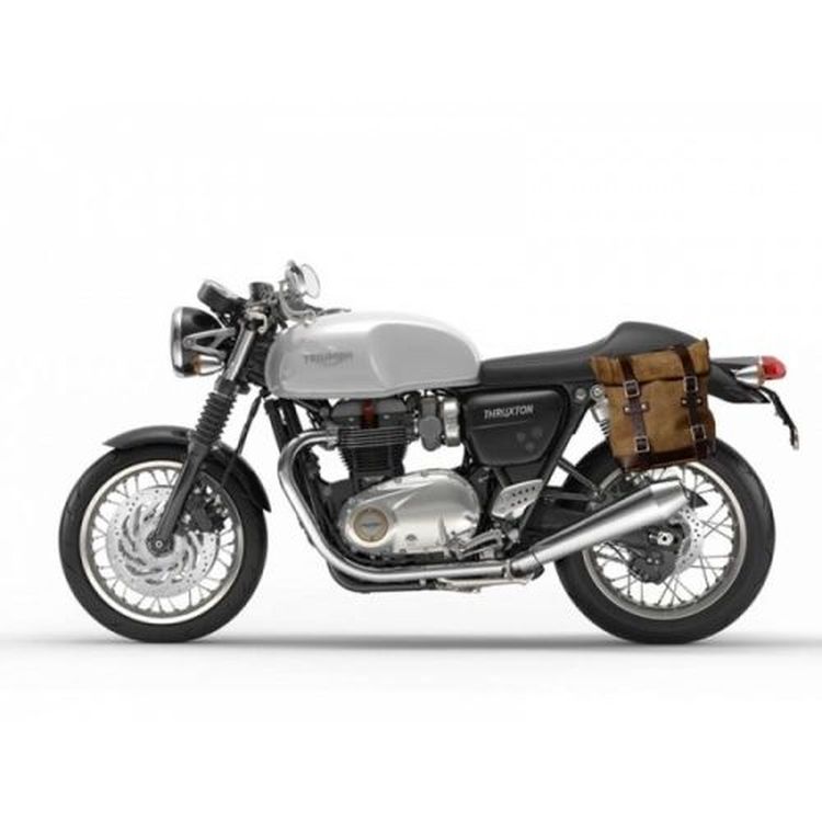 Unit Garage Waxed Suede Side Pannier + Subframe Triumph Thruxton SX