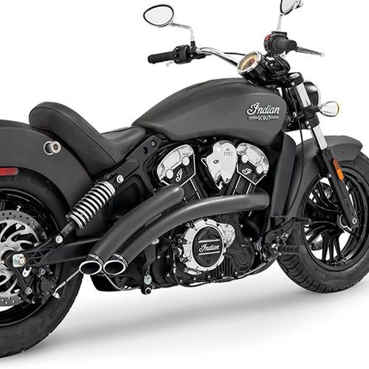 Freedom Performance Radical Radius 2-2 Slash Cut Tip Exhaust System Indian Scout Sixty Bobber