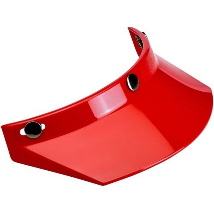 Biltwell Open Face Motorcycle Helmet Moto Visor Peak - Red