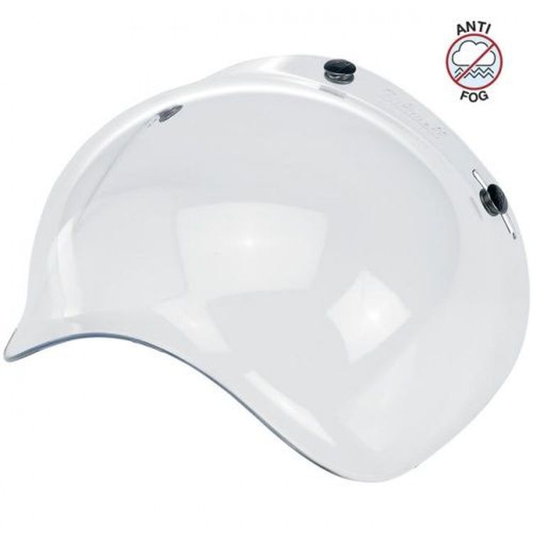Biltwell Open Face Motorcycle Helmet Bubble Shield Visor Anti-Fog - Clear