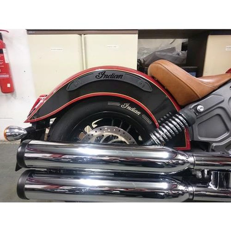 Indian Scout Script fuel tank decals - Moore Speed Racing