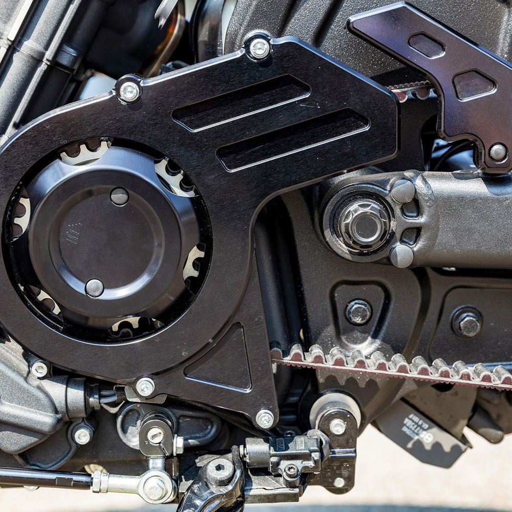 Wunderkind open front sprocket cover for Indian Scout models Moore Speed Racing