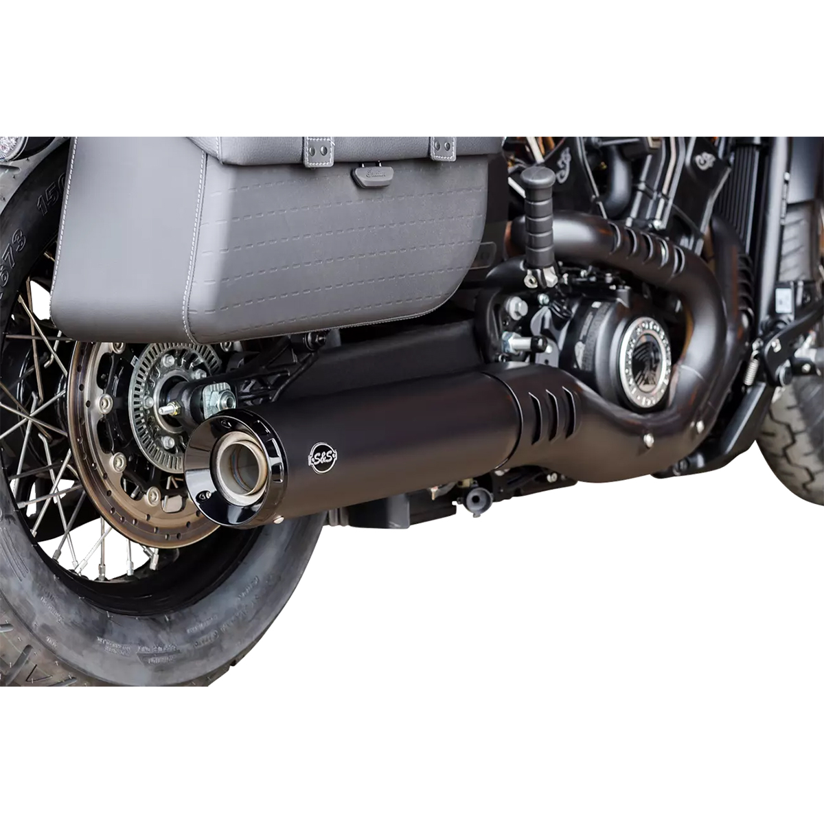 S&S Cycle Grand National Slipon Exhaust Silencer for 1250cc Indian Scout Black Moore Speed