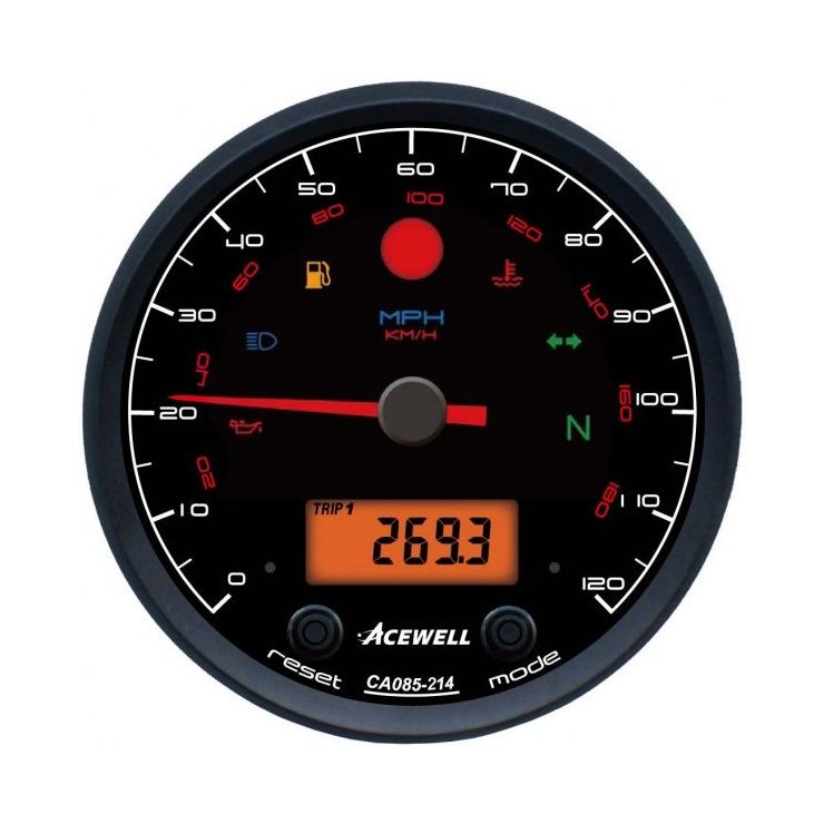 Acewell ACECA85 Modern Face 85mm Diameter Modern Style Analogue Gauge