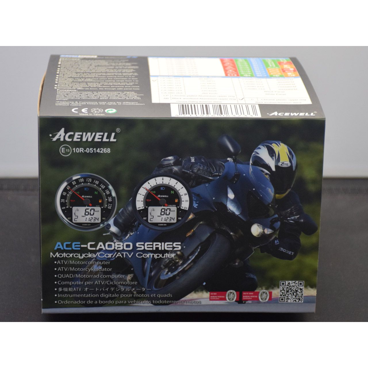 Acewell CA80-400 : 80mm Diameter Analogue 0-9k Tacho With Large Digital ...