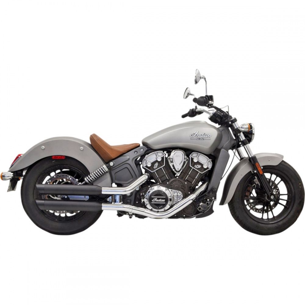 Bassani slip-on exhaust silencers - Indian Scout '17-'23