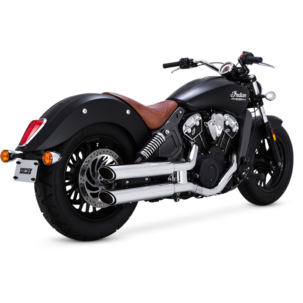 Vance & Hines 3" Twin Slash Exhaust Chrome Silencers for 2015on Indian