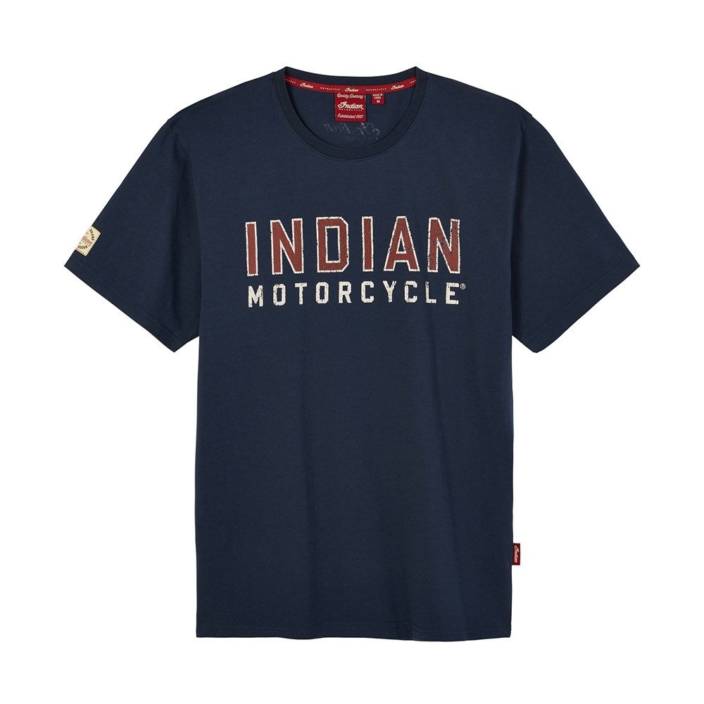 Indian Motorcycle Distressed Logo T-Shirt - Navy