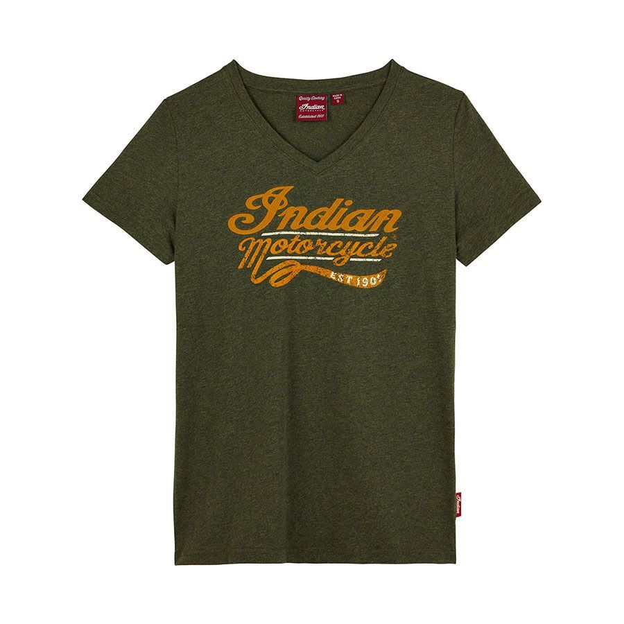 Indian Motorcycles Women's Mixed Embroidery T-Shirt - Green