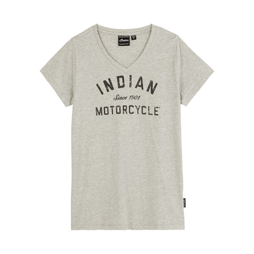 Indian Motorcycle Women's 2 V-Neck 1901 T-Shirt - Grey