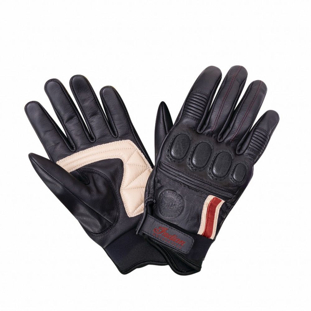 Men's Leather Retro 2 Riding Gloves Black Moore Speed Racing