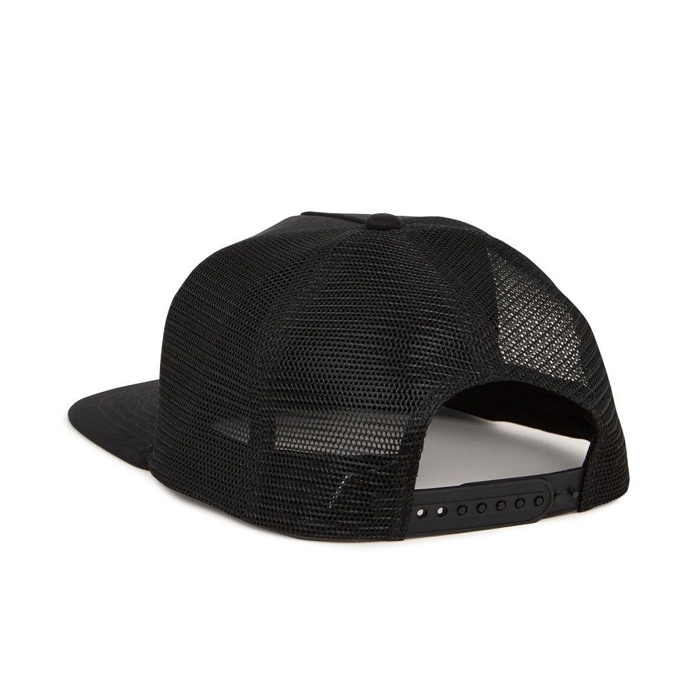 Oak Leaf Embroidered Visor Foam Mesh Trucker Cap with Yellow Rope
