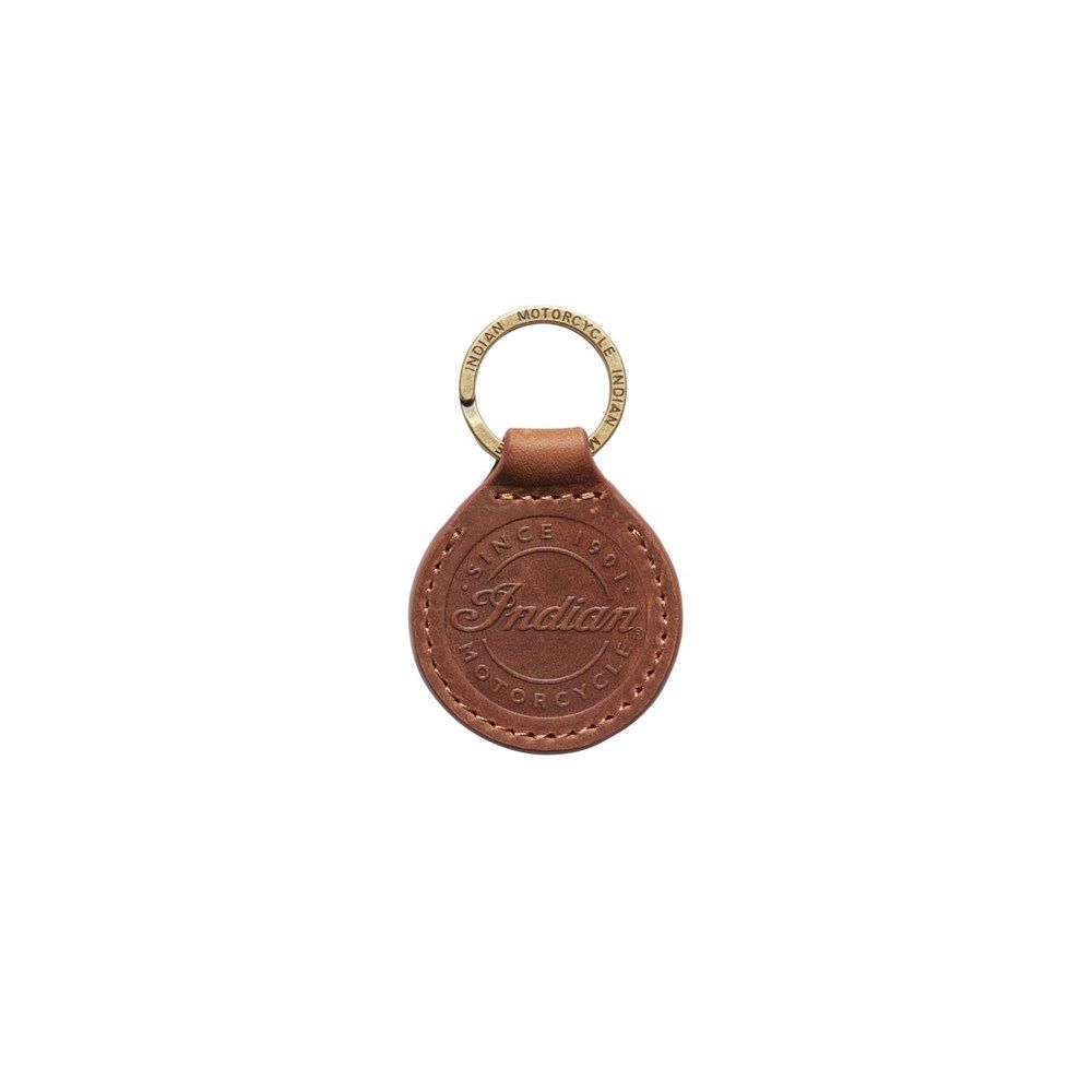 Indian Motorcycle Circle Leather Key Ring