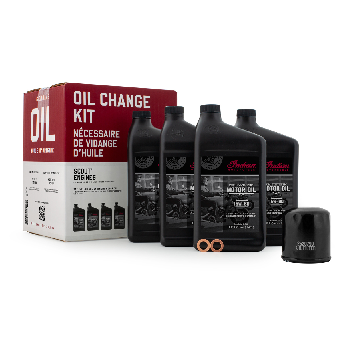 Indian oil change / service kit for all Indian Scout models (2015
