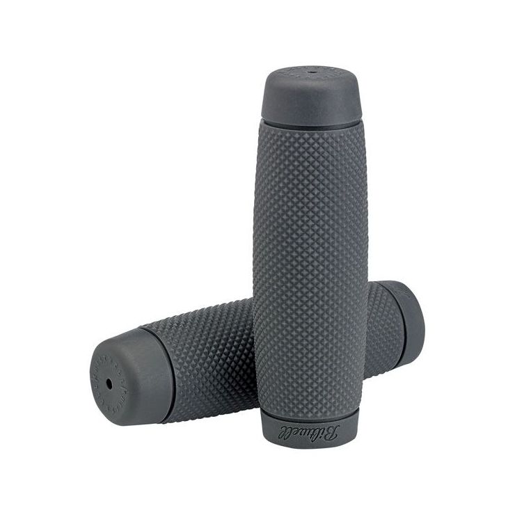 Biltwell Recoil TPV Grips Grey - For 1'' Inch Motorcycle Handlebars