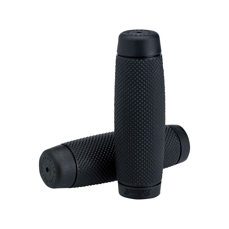 Biltwell Recoil TPV Grips Black - For 7/8'' 22mm Motorcycle Handlebars