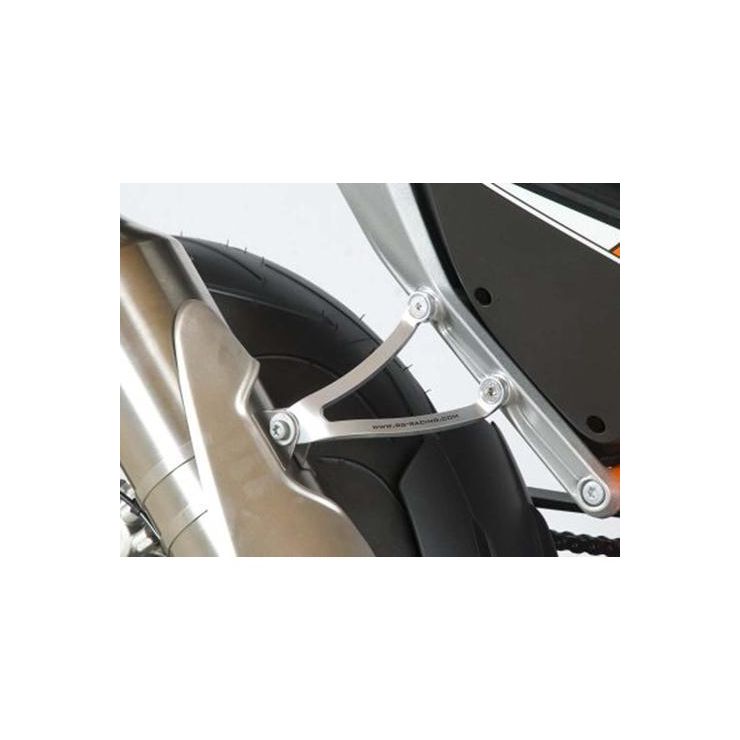 Exhaust Hanger & left hand footrest blanking plate (kit), silver, KTM 690 Duke '12 / 690 Duke R '13-