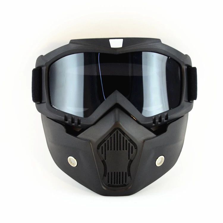 Goggle Mask Black with Smoke Lens for Motorcycle Helmets Moore Speed