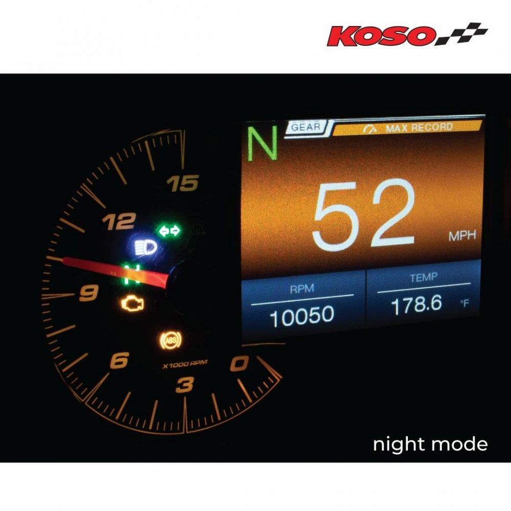 KOSO RX-3 TFT multifunction gauge with speed sensor - Moore Speed Racing