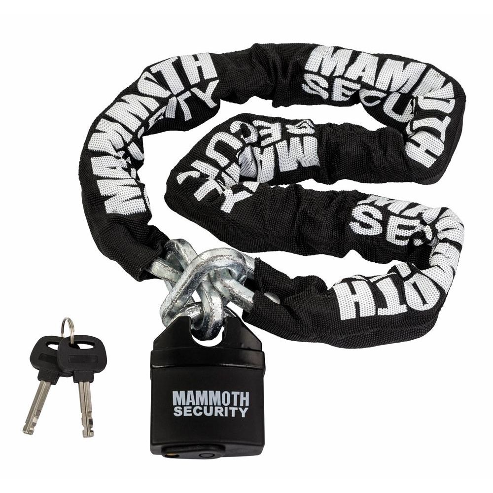Mammoth Lock And Chain 10mm x 1200mm Chain / Closed Shackle Lock For Motorcycles