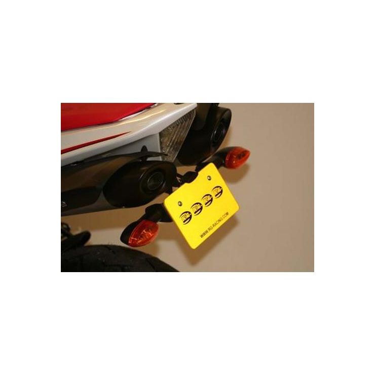 thumbnail image 2 of Rolled License Plate Relocation Bracket For Yamaha YZF R1 - Silver Aluminum Side Mount Tag Holder 2 of 6