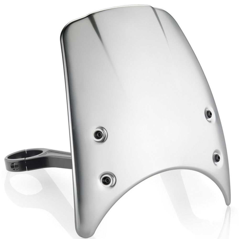 Rizoma Headlight Fairing (Aluminum) with Headlight fairing Adapter, Silver
