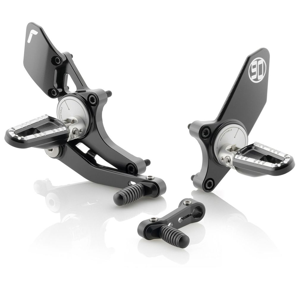 Rizoma Rearsets Rear Control Kit , Black - Moore Speed Racing
