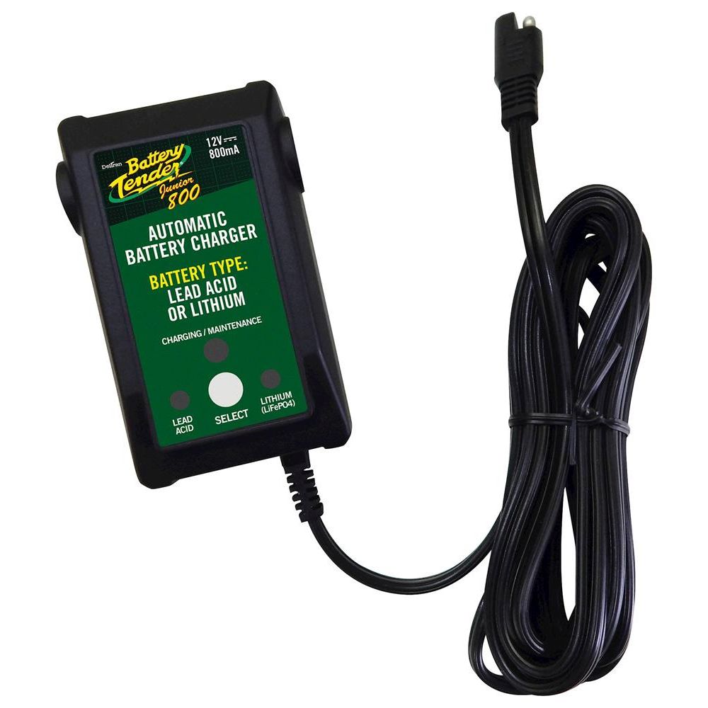 Motorcycle Battery Tender Junior 800mA 12V Wallplug Lead Acid & Lithium Battery Charger