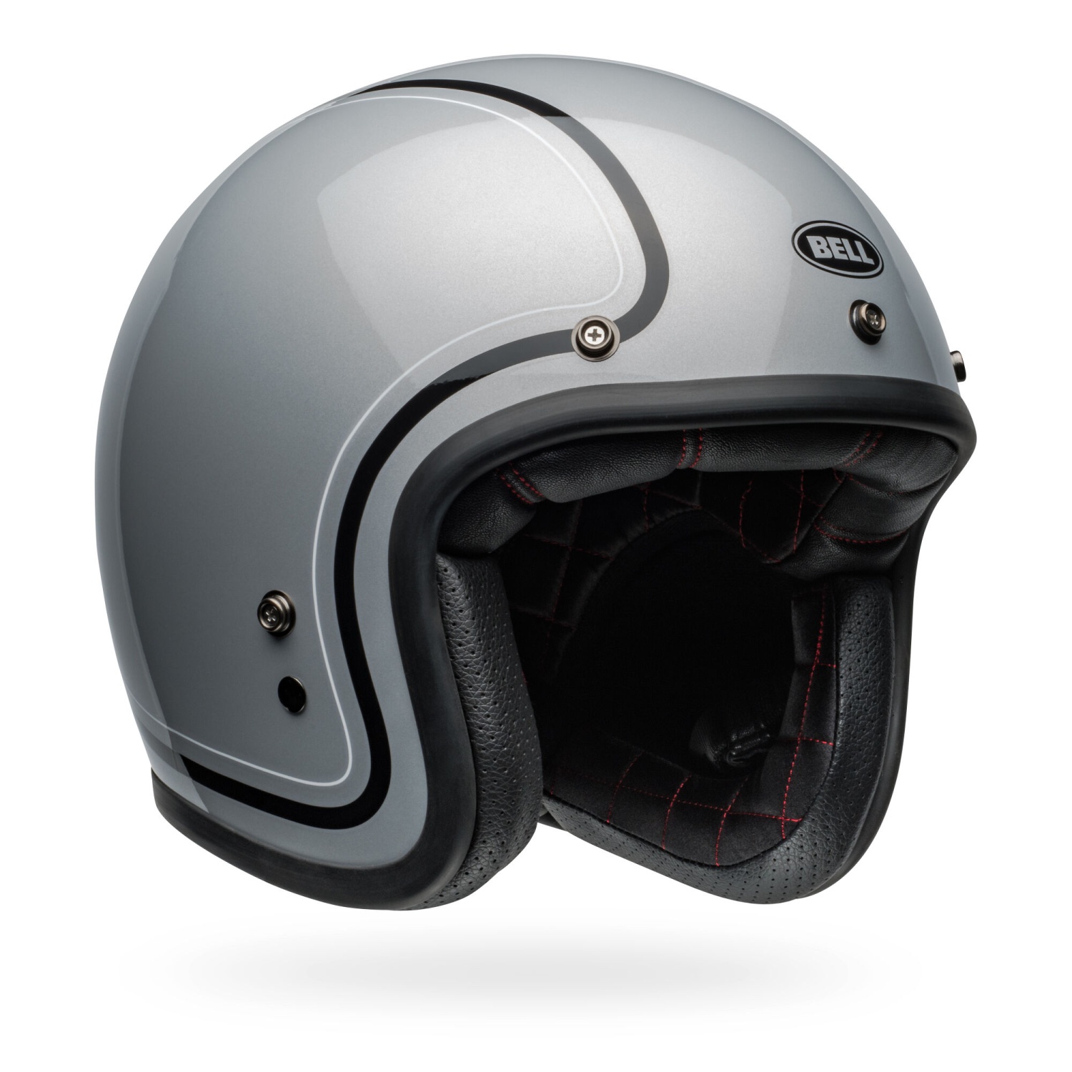Bell Custom 500 Chief Gloss Grey Motorcycle Helmet Moore Speed