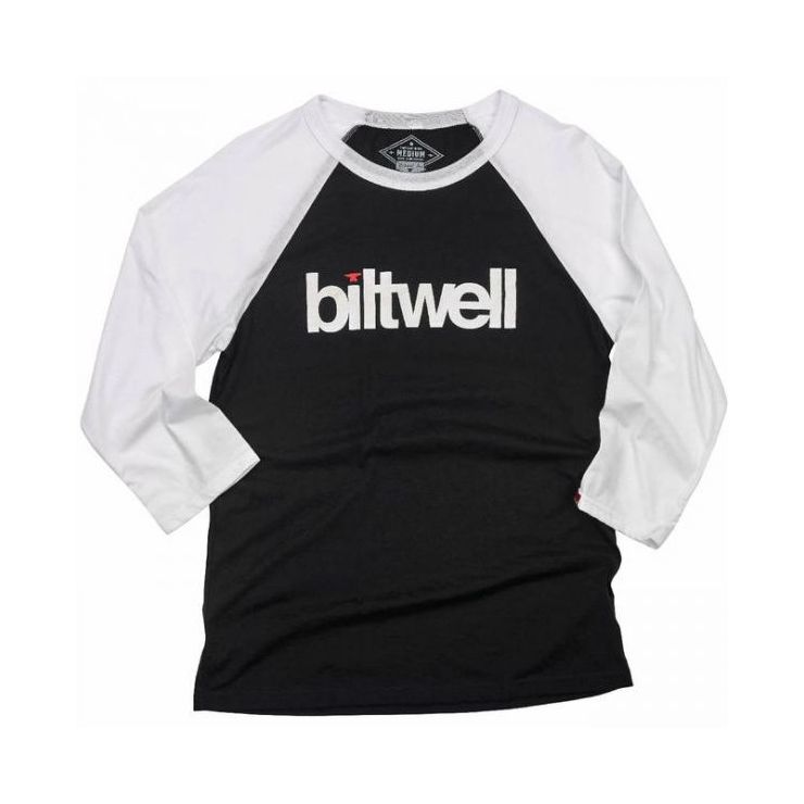Biltwell Helvetica Raglan Shirt - Black/White