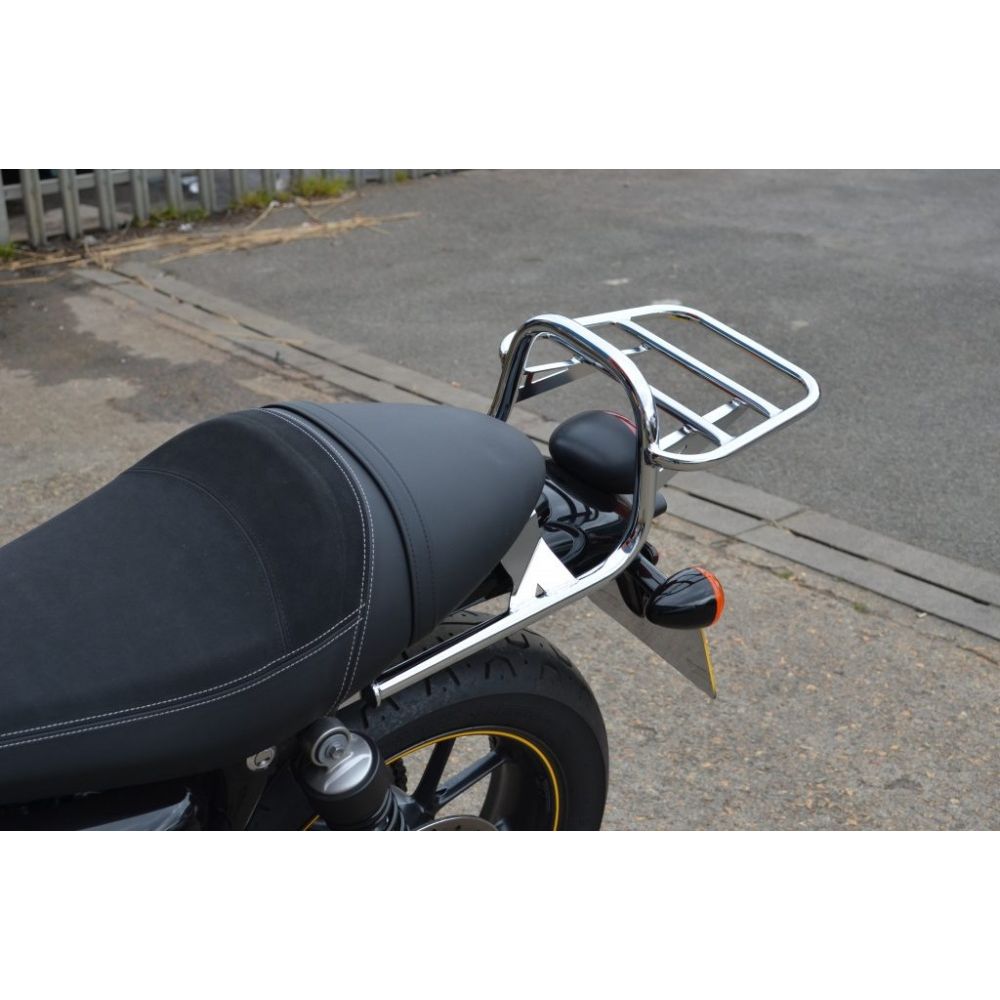Renntec Triumph Bonneville T120, T100 WC/Street Twin, Cup Luggage Carrier Rack in Chrome