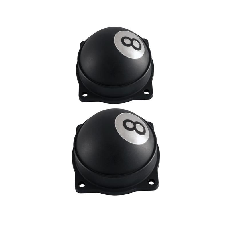 Finned EFI Carb Toppers Contrast Cut 8 Balls Black for Triumph Bonneville Models by Motone