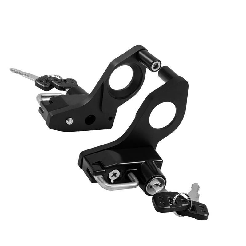 Left and Right Shock Mount Helmet Locks for Triumph Bonneville Models