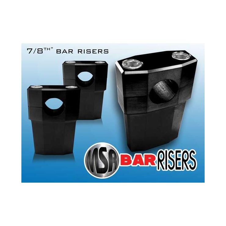 Billet 7/8'' Motorcycle Bar Risers - Black